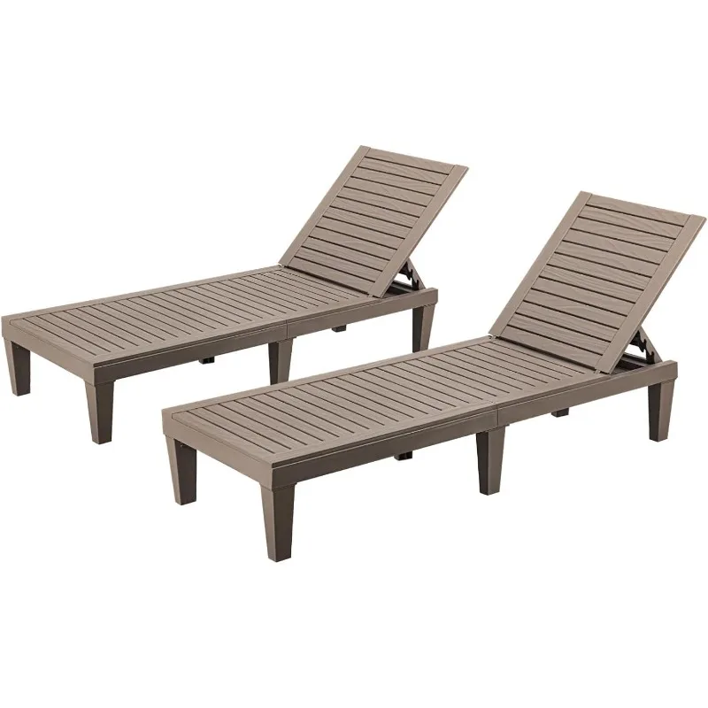 Homall Outdoor Chaise Lounge Chairs Set of 2 Quick Assembly u0026 Waterproof u0026 Lightweight Loungers with Adjustable Back