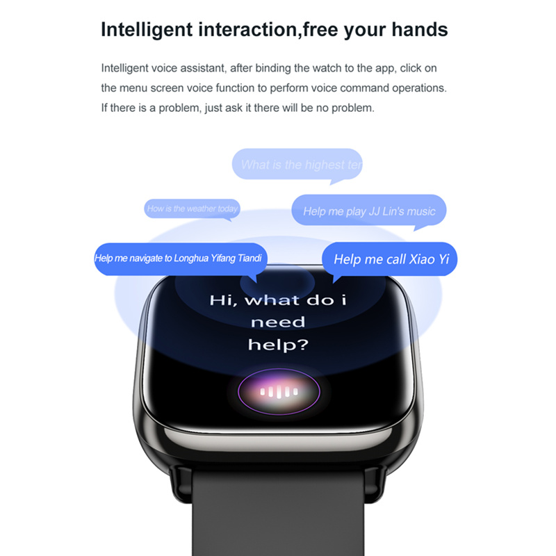 Smart Amoled Large Watch Screen 1.75inch Bluetooth Call Waterproof IP68 Voice Assistant Custom Dials Women Man Smartwatch 2024 smile