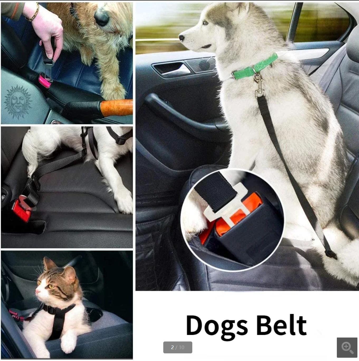 Adjustable Pet Cat Dog Car Seat Belt Pet Seat Vehicle Dog Harness Lead Clip Safety Lever Traction Dog Collars Dog Accessoires