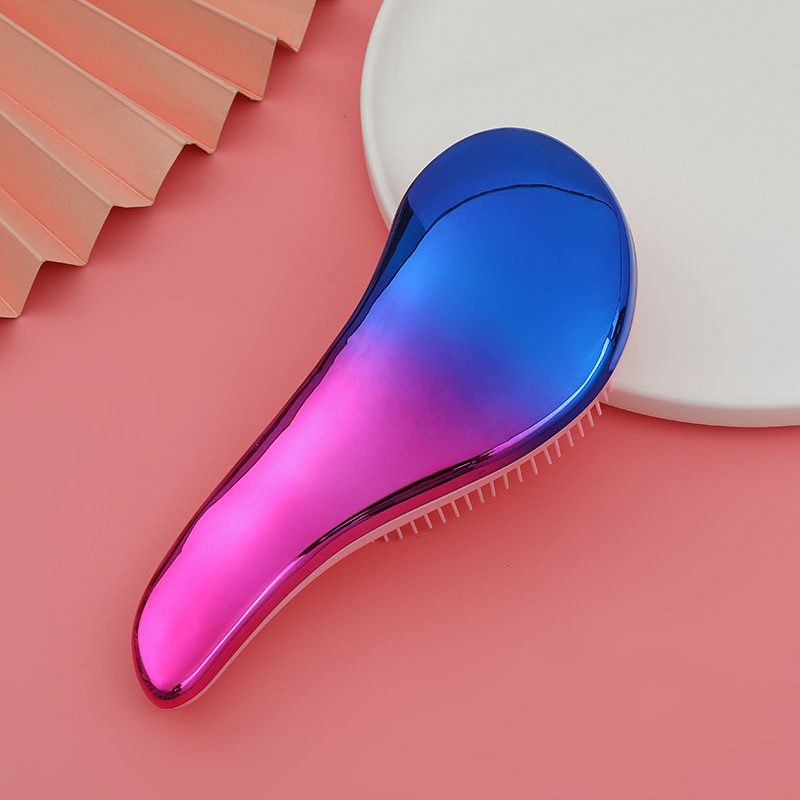 Trendy Gradient-Colored Hairbrush - Durable and Lightweight Beauty Accessory for Everyday Use