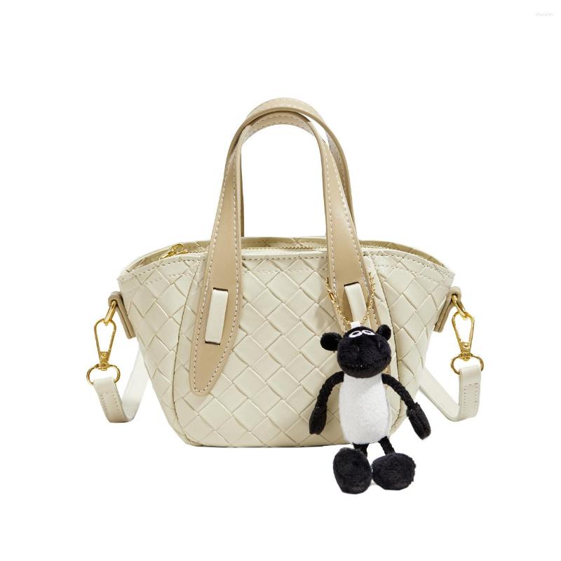 Drawstring Fashion Handbag Bag Women's Summer All-match Casual Shoulder Crossbody Textured Hand Bucket zhanyishengli