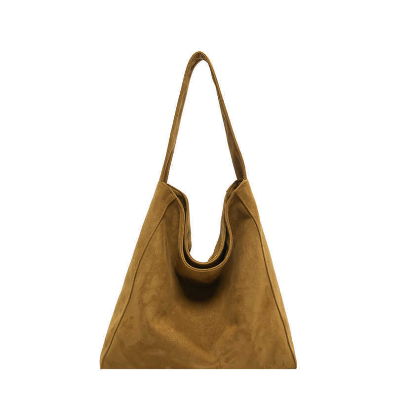 2024 New Large Capacity Korean Underarm Shoulder Bag Suede Tote Bag Casual Versatile Work Commuter Bag For Women 241113
