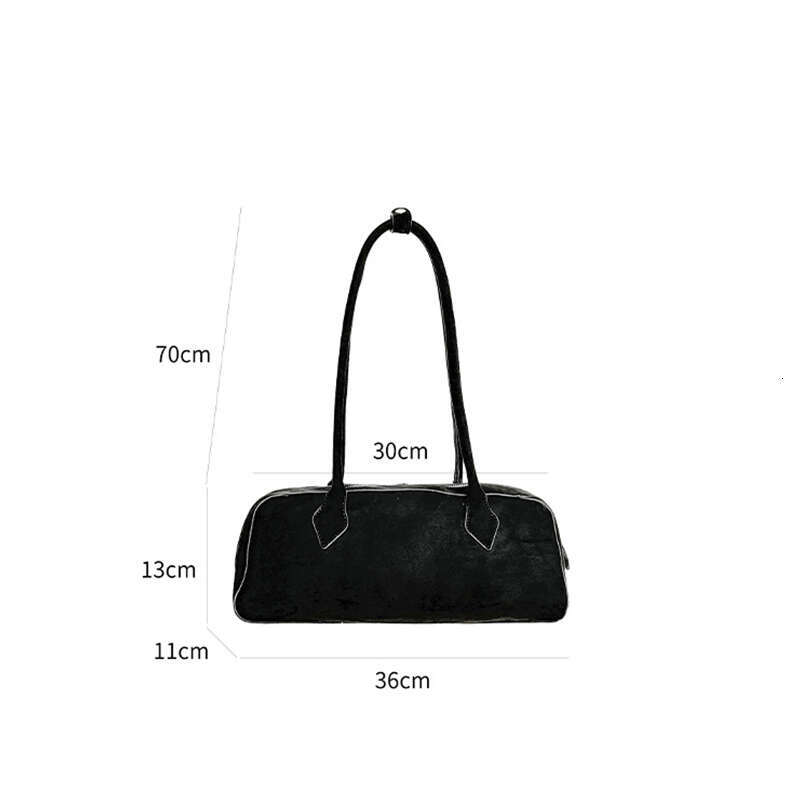 Korean Suede Boston Totes Shell For Women Fashion Crossbody Bowg female Large Capacity Long Handle Baguette Bag 2024