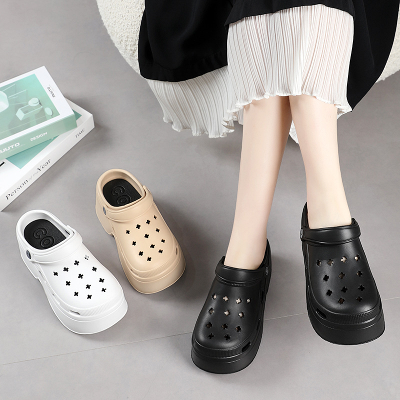 Chunky Platform Clogs Sandals for Women 2024 Summer Non-Slip Beach Slippers Woman Thick Bottom Eva Wedges Slides Garden Shoes