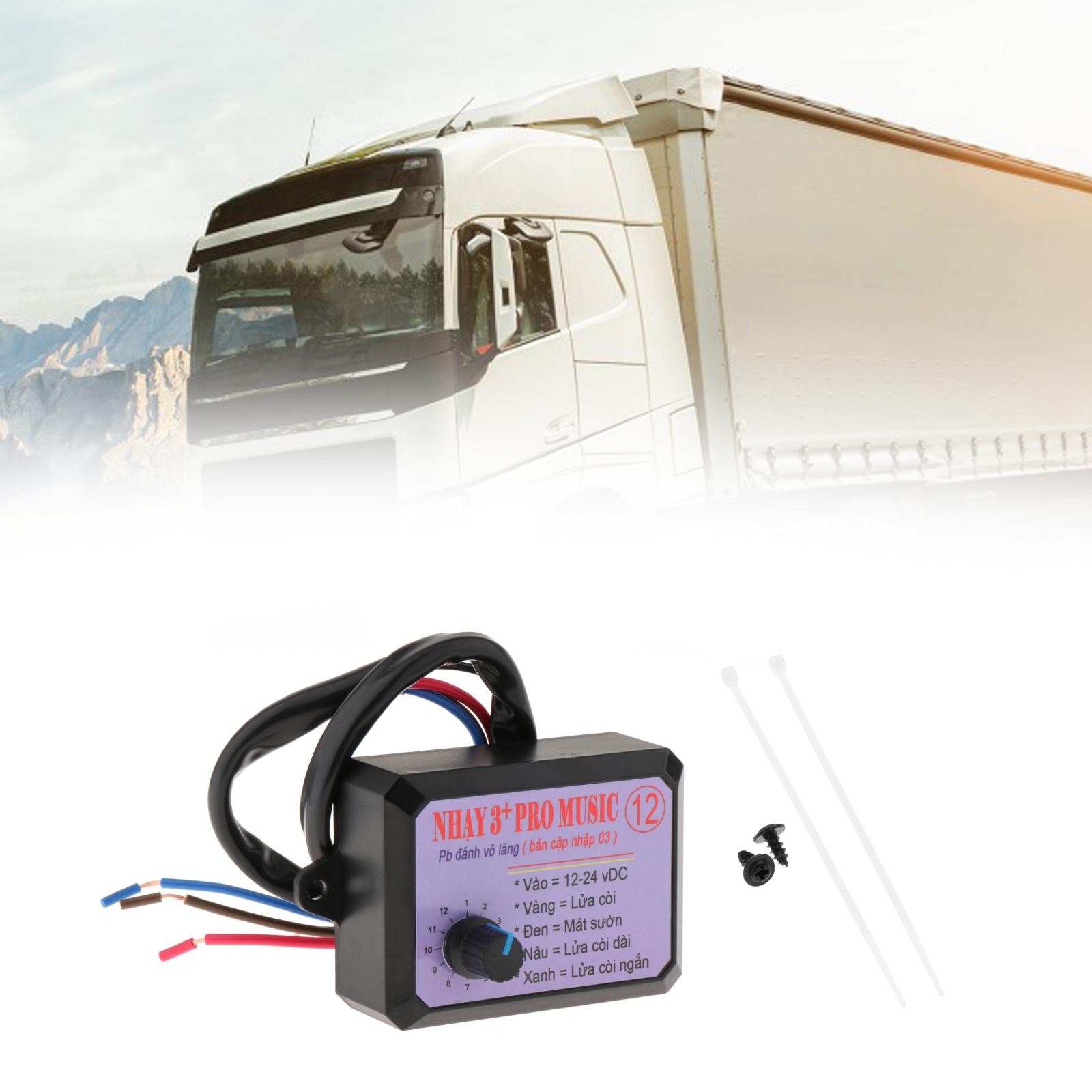 Horn Controller ddmysmile Assembly 12V-24V Car Horn Speaker Sound Control Unit Replacement Car Truck Air Horn Controller Replace Parts Smile