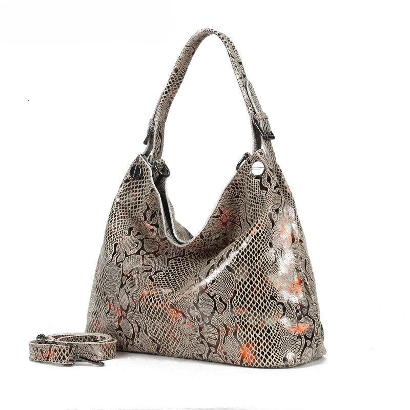 Female Genuine Shoulder Bags New Serpentine Emed Shiny Cross Body Real Cow Leather Handbags Women Gl08 Genuine Leather Serpentine BagVoyage