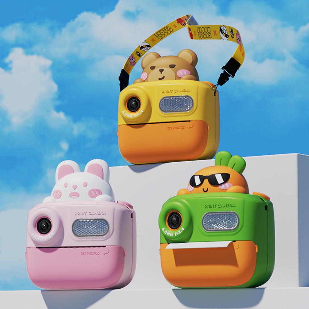 48MP Instant Print Camera Kids Video Camera 1080P Child Selfie Camera Toy 2 Inch IPS Screen Toddler Camera Gifts for Boys Girls