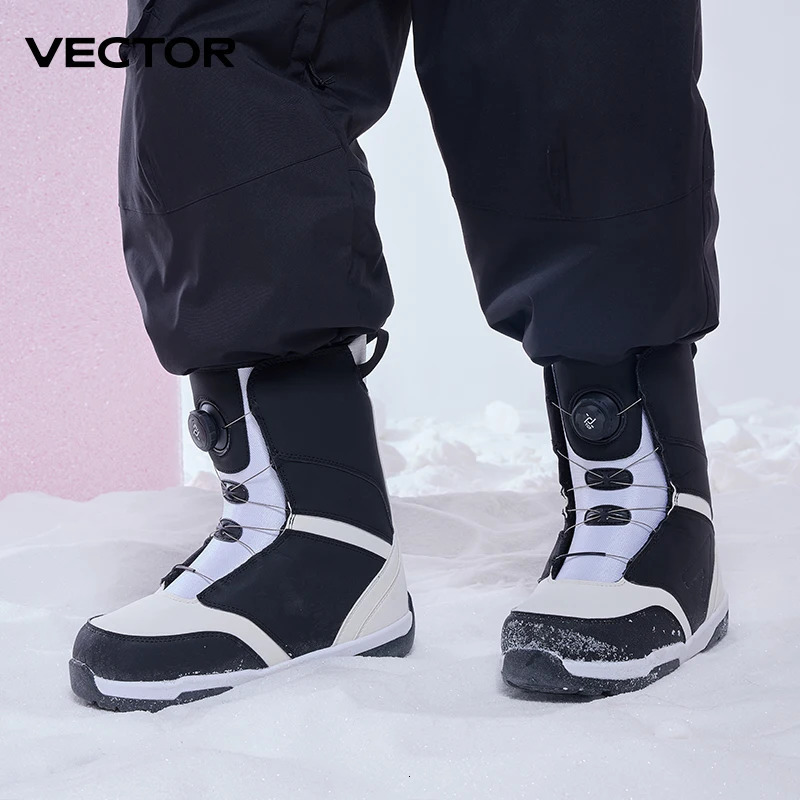 VECTOR Professional Women Man Ski Shoes Warm Waterproof Snowboard Boots Nonslip Leather Breathable Snow y241112