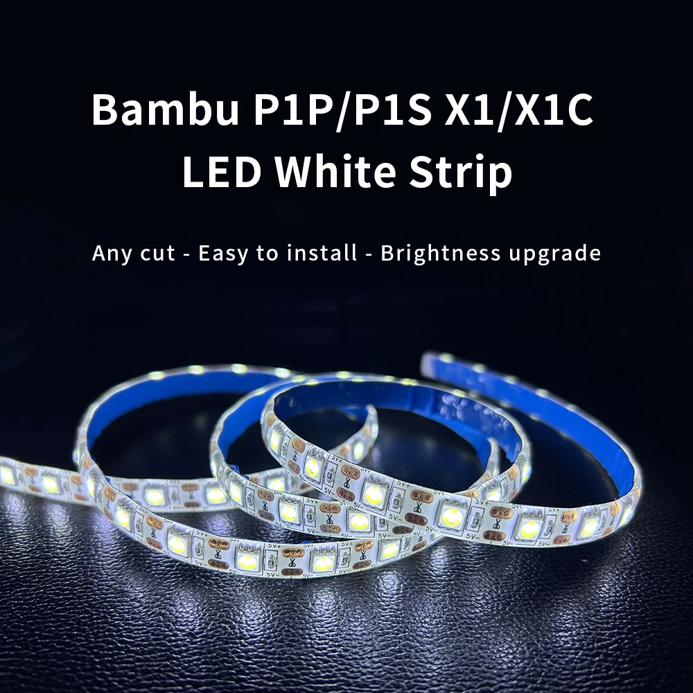 for Bambu Lab LED Light Strip P1p P1s X1 X1C Lighting Lamp 5V Super Bright Bar Kit 1.2/1.5M For Bambulab 3D Printer accessories