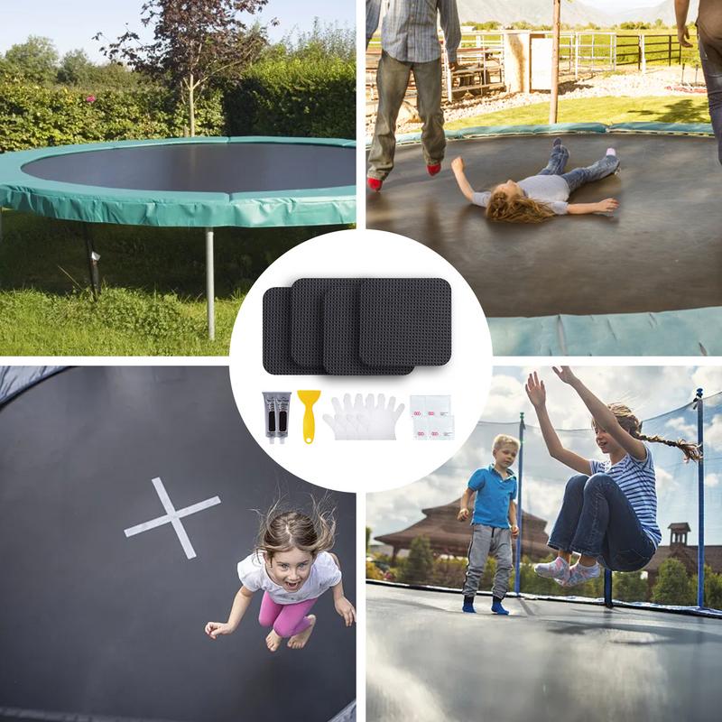 Trampoline Mat Patch Repair Kit Multipurpose Trampoline Repairing Tool 5 X 5 Inches Square On Patches Repair Trampoline Mat Tear