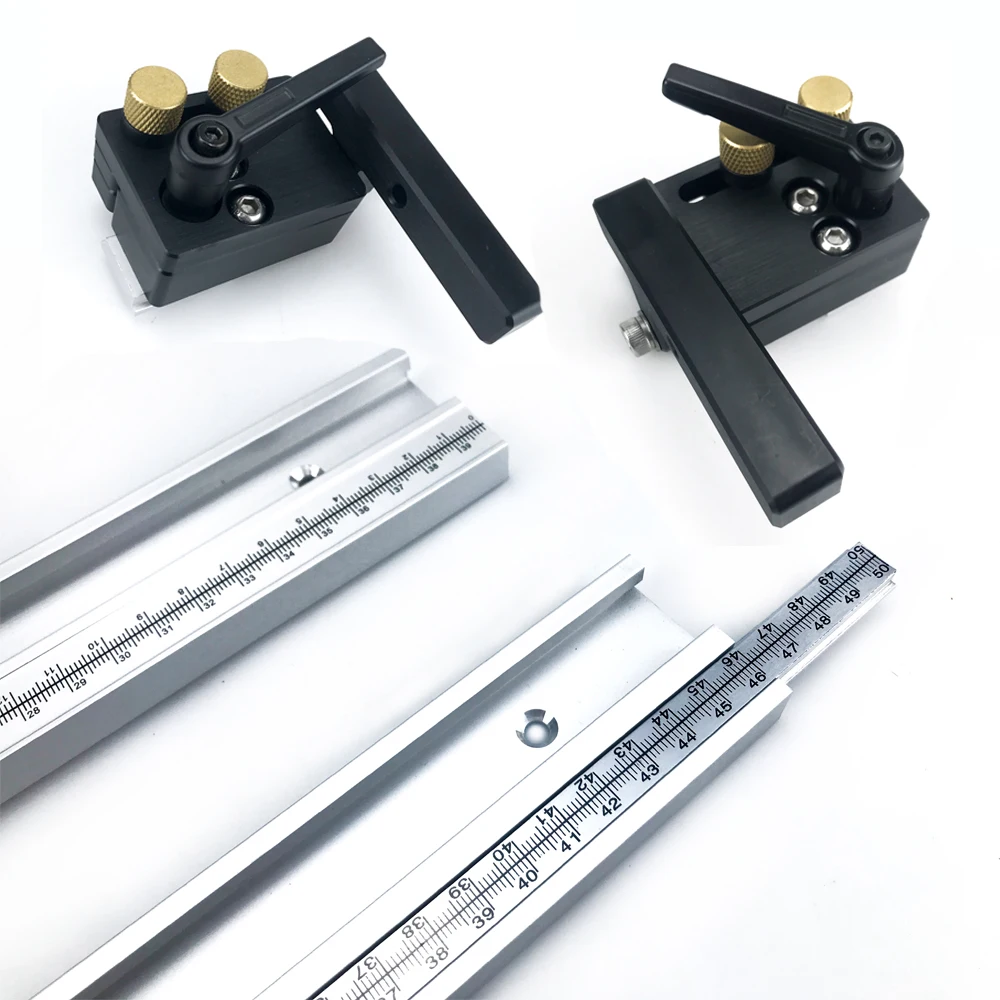 45# Chute T Track with Scale Alloy T-tracks Slot Miter Track 300-600mm Woodworking Saw Table Workbench DIY Tools