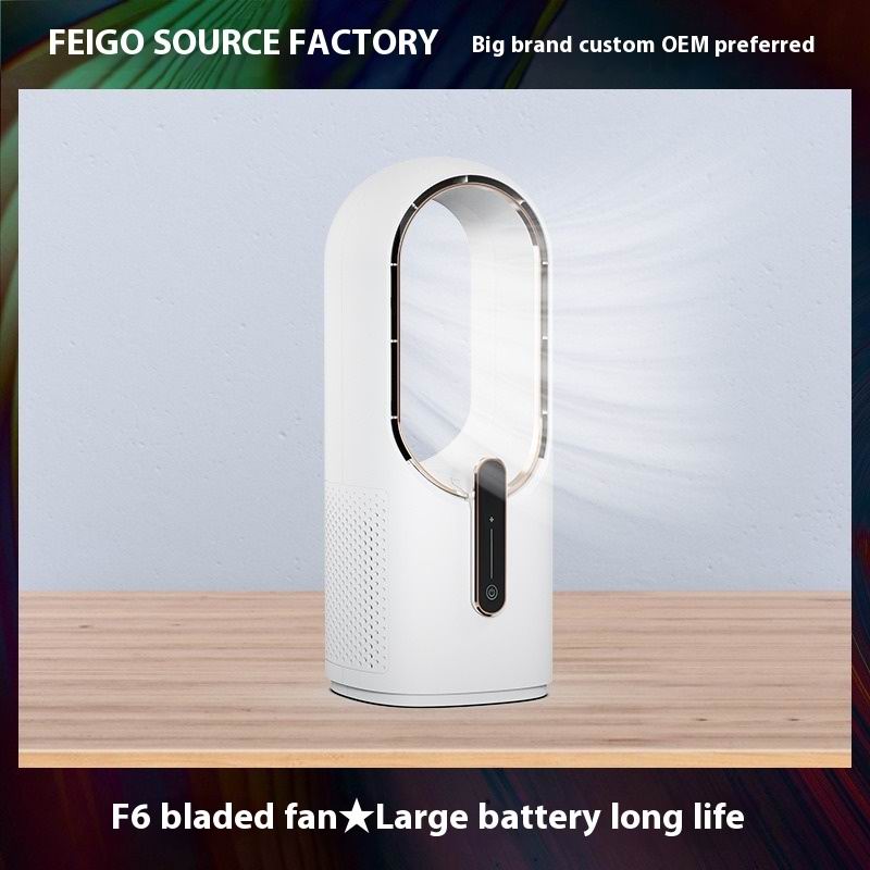 2024 New desktop USB bladeless rechargeable portable office mini humidification with spray electric fan