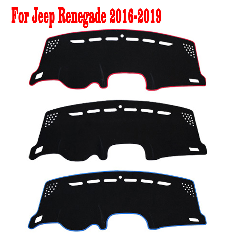 Car Dashboard Cover Mat Sun Shade Pad Instrument Panel Carpets Anti-UV For Jeep Renegade BU 2015-2019 2020 2021 2022 Accessories