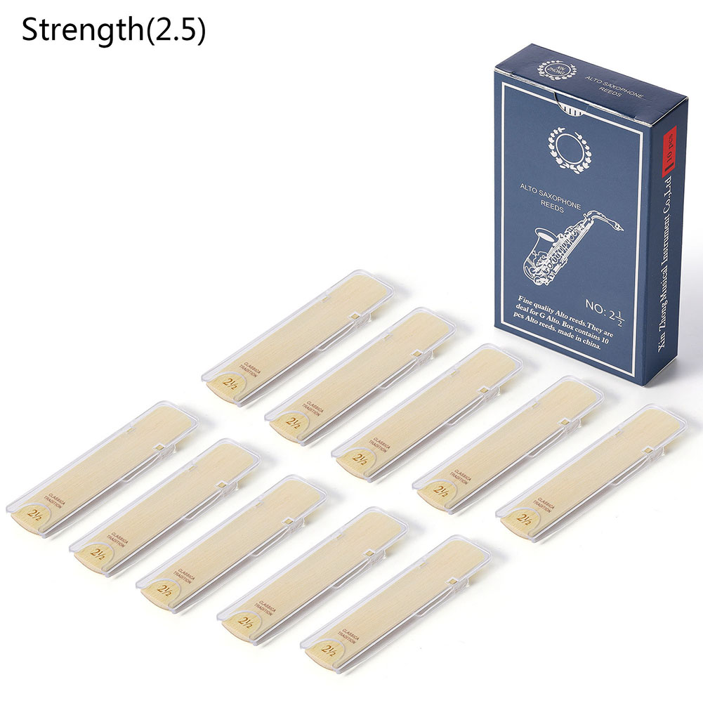 Reed Alto Saxophone Reeds Strength 1.0 1.5 2.0 With Consistent Size 10PCS 2.5 3.0 3.5 Alto Saxophone Reeds Durable
