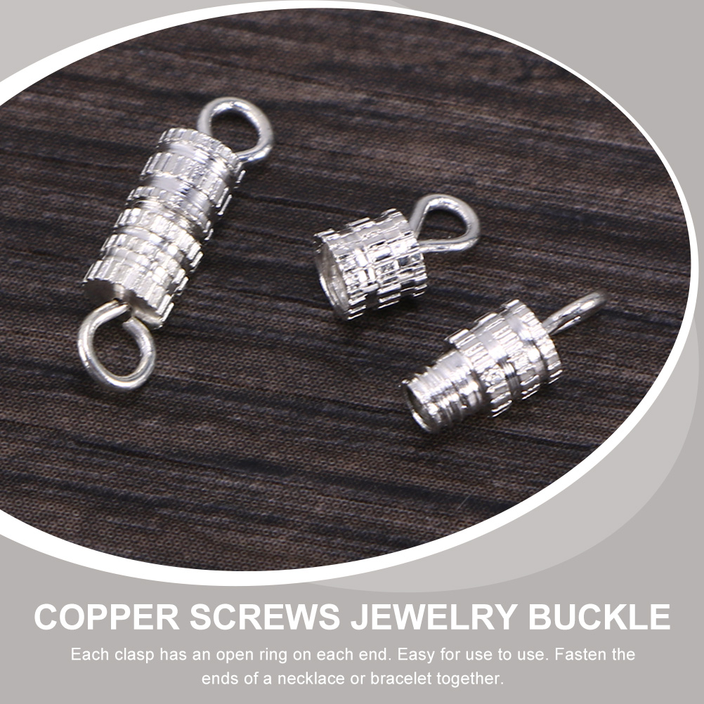 50 Pcs Necklace Clasp Bracelet Screw Type Clasps Buckles Dwe74 Jewelry Making Jewlery Bracelets DIY Connector