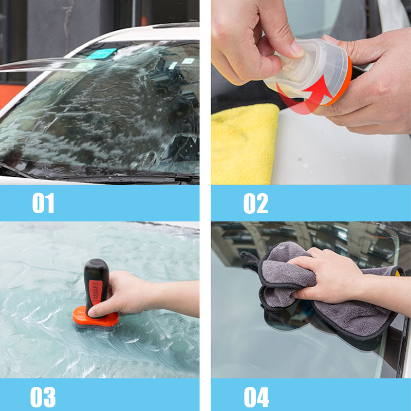 Glass Oil Film Remover for Car Cleaning Brush Windshield Rain Repellent Anti-fogging Agent Window Windshield Degreasing Cleaner