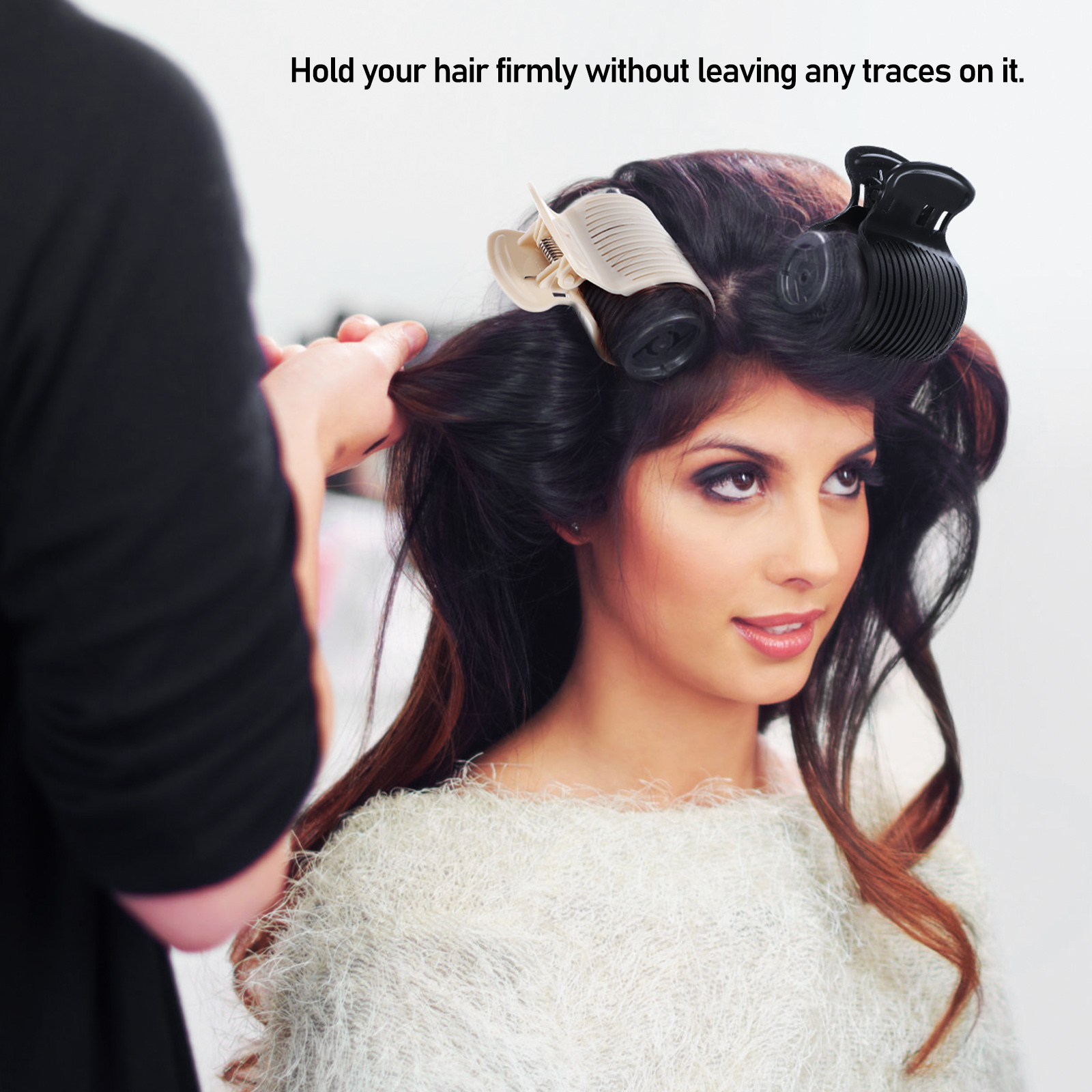 12 Pcs Electric Heating Claw Clip Miss Hair Barrettes Curler Clips Abs Hot Roller for Long