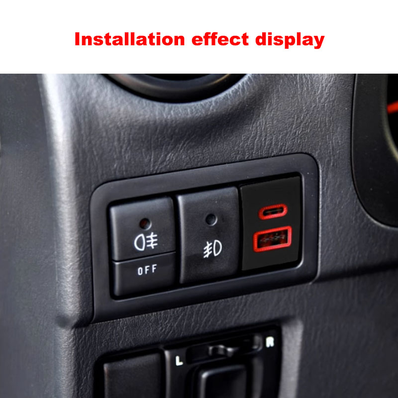 Car Charger Socket QC3.0 Dual USB PD Type C 12V Charging Outlet Power Adapter Phone For Suzuki Jimny 07-15 Wagonr WagonrX5