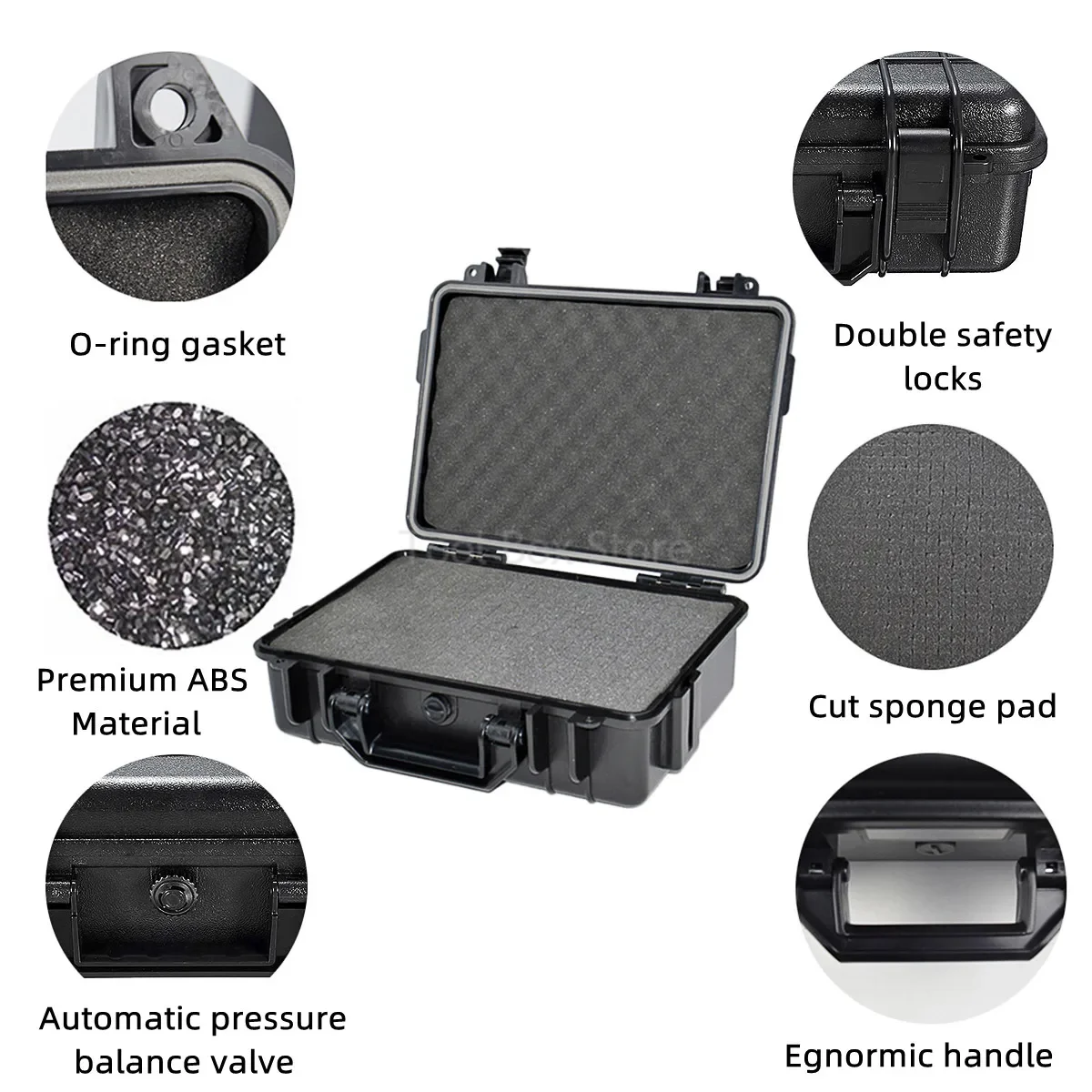 Plastic Tool Case Storage Box Safety Instrument Case Waterproof Hard Carry Camera Photography Toolbox Portable Suitcase Tool Box