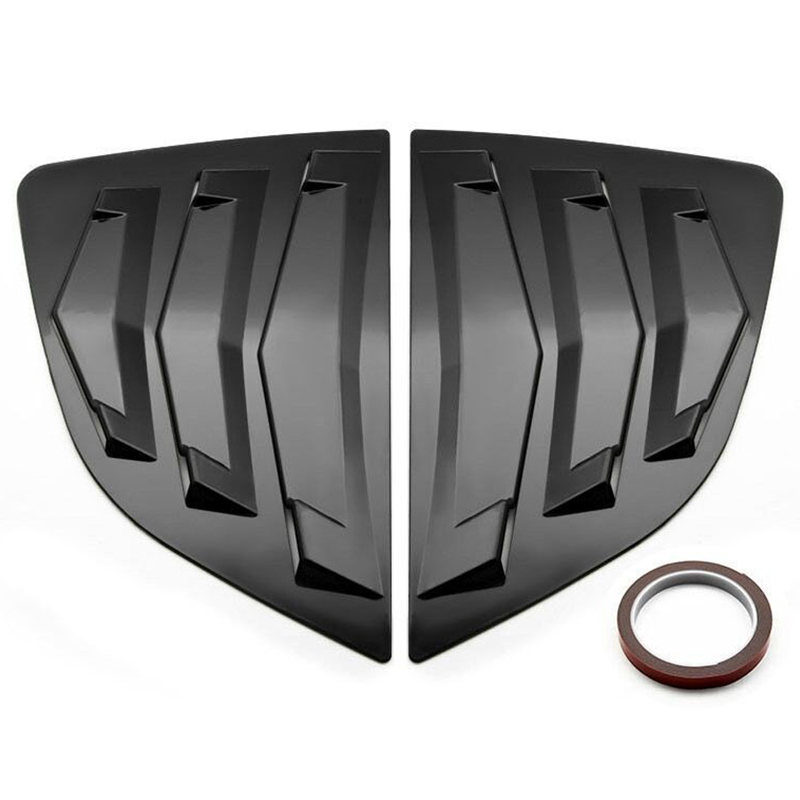 FIT JAZZ For Honda 14-18 2014-2018 Door Window Louver Frame Window Sill Molding Trim Cover Rear Spoiler Side Vent Trim 2PCS smile