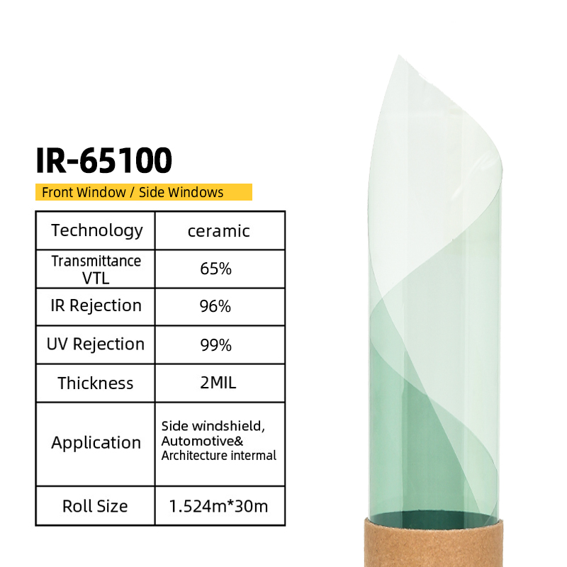 100%Irr Window Film 65%Vlt ddmysmile High Quality Nano Ceramic Car Solar/Sun Control Tinting Glass Film Car Stickers Smile