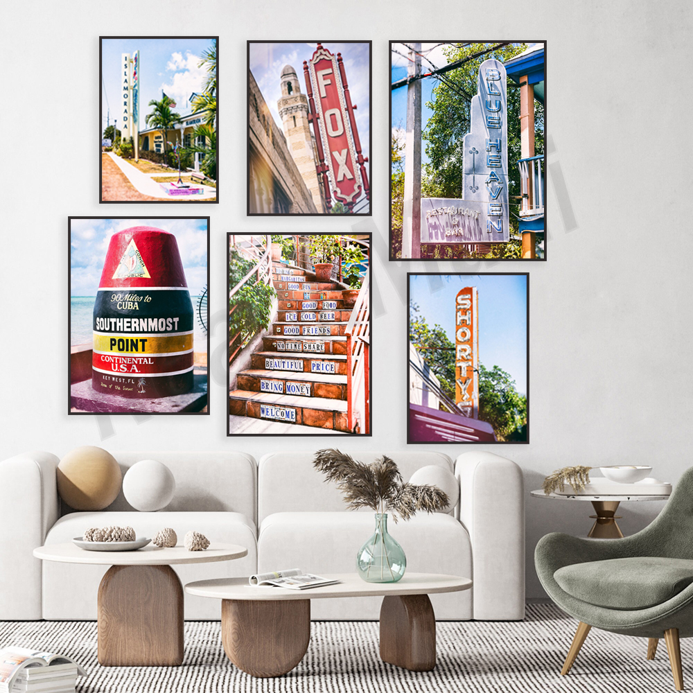 Maui, Hawaii, Strand Theater, Islamorada, Key West, Florida Keys Photography, Staircase Photography, Welcome Sign Travel Poster