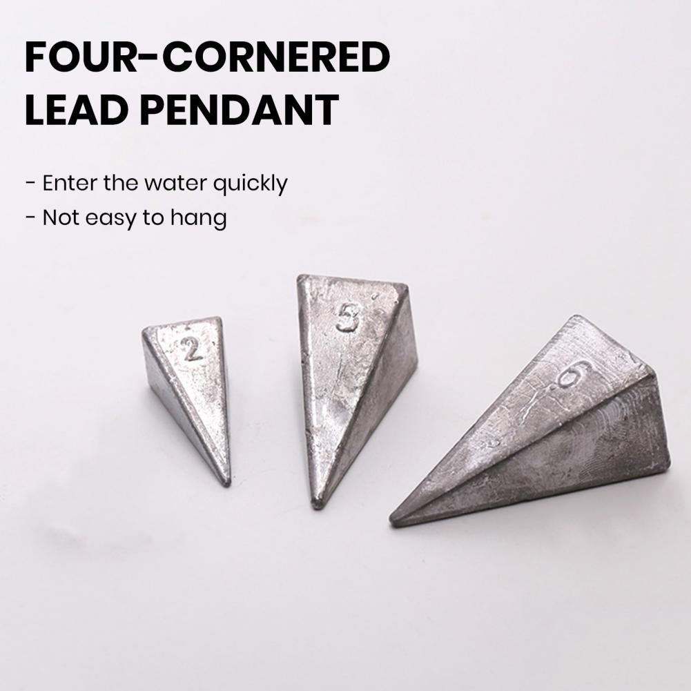 Lead Sinker Fishing Fishing Weight Surf ddmysmile Fishing Triangular Pyramid Sinker Lead Weights Set 2/3/4/5/6Oz For Positioning For Sea Smile