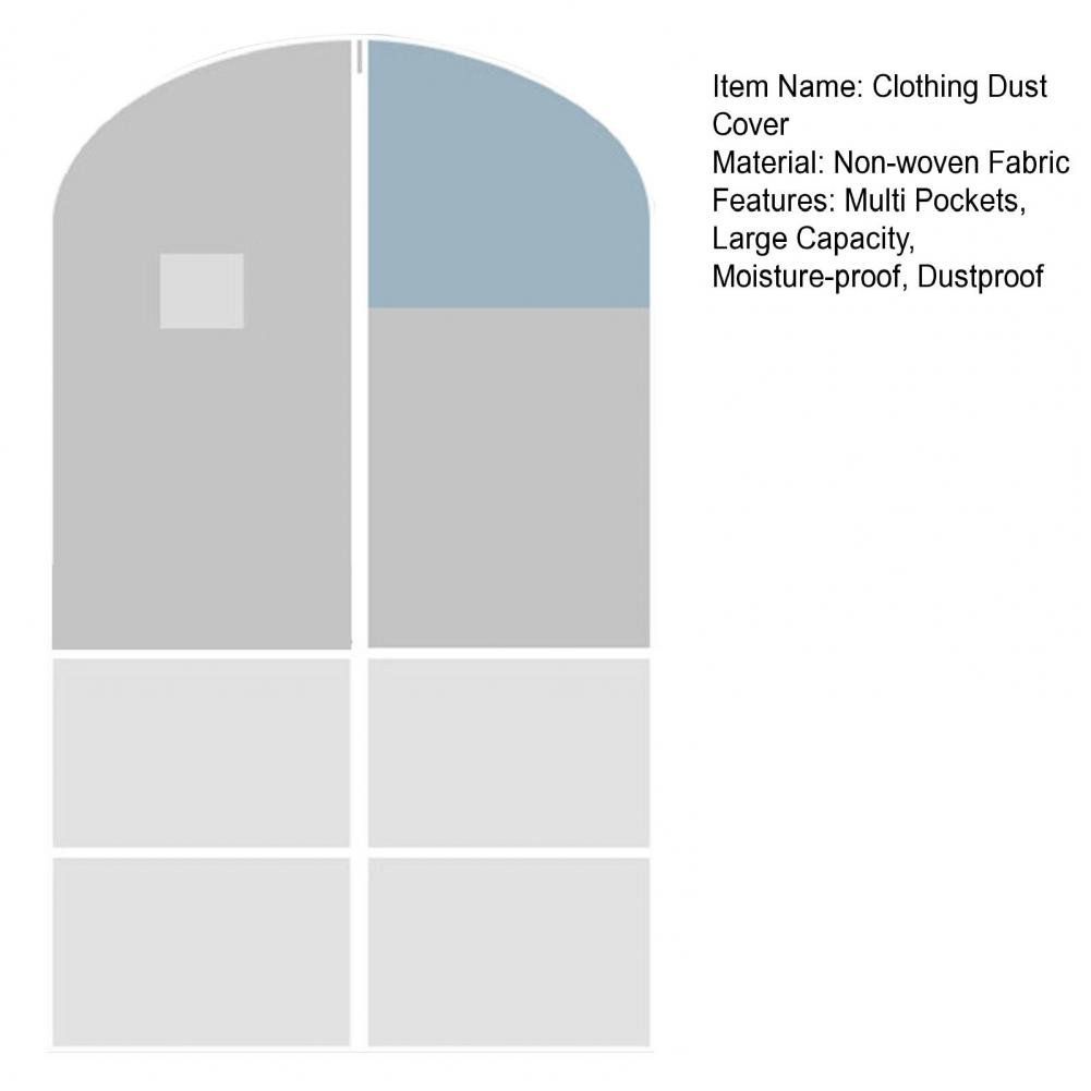 Garment ddmysmile Wardrobe Transparent Bag Dust Cover Transparent Hanging Storage Bag With Multi Pockets Zipper Closure For Clothing Hats Smile