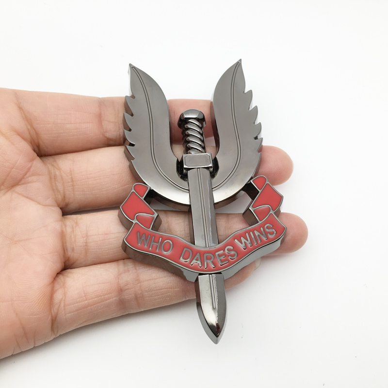 Car Styling Sticker British Army Special Air Service SAS Who Dares Wins Emblem Badge Decals Automobiles Motorcycle Accessories