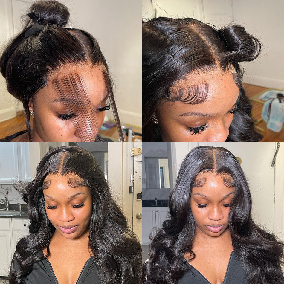 Deep 8-40" Wave Loose Human Hair Bundles With Closure Frontal Brazilian Body Wave Ddmysmile Virgin Human Hair Weave Extensions 3/4 Bundles Smile 