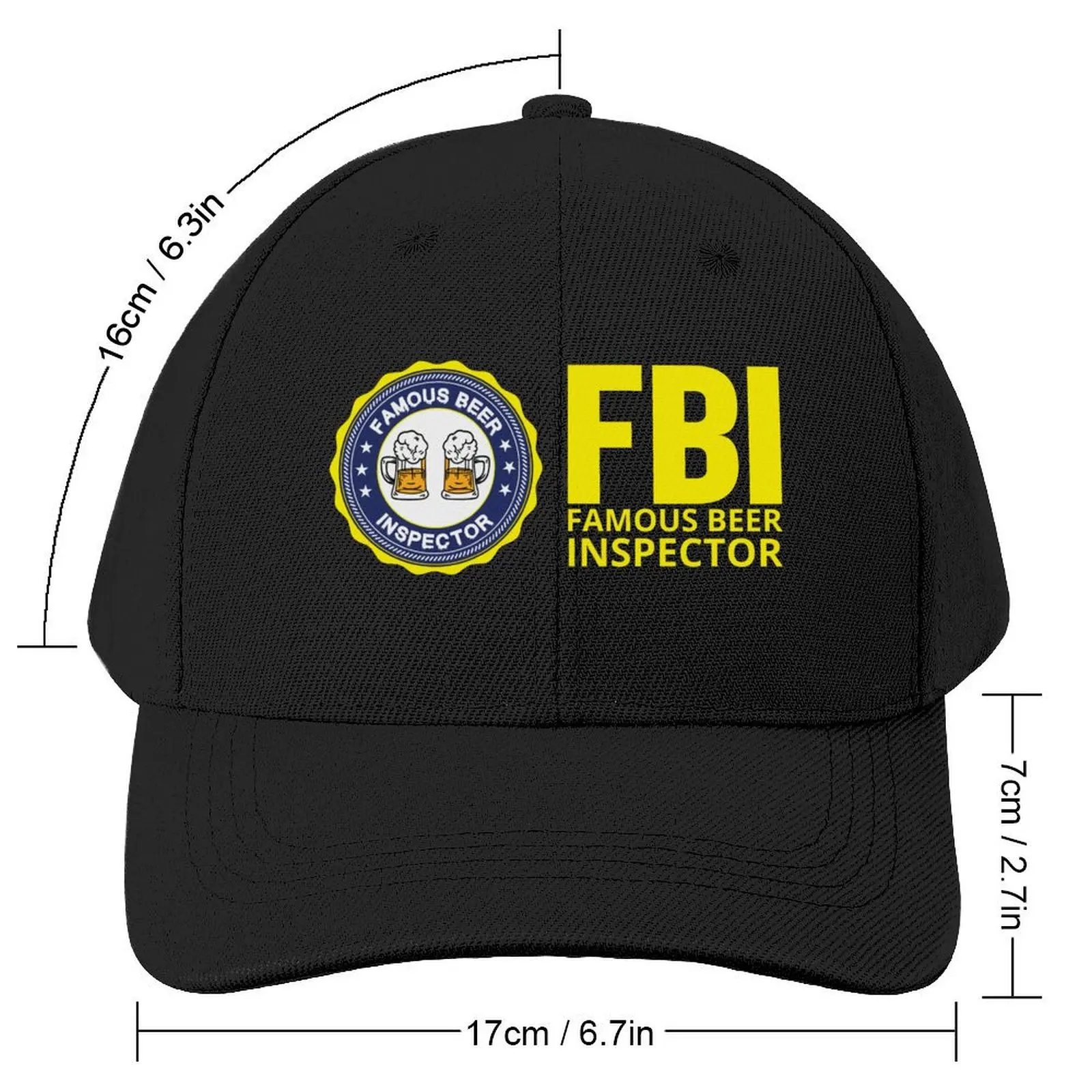 Famous Beer Inspector FBI Baseball Cap Anime Anime ddmysmile Hat For Men Women's Smile