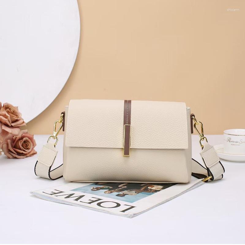 Bag T Pattern First Layer Cowhide Small Square 2024 Fashion Western Style Women's Trendy Crossbody Shoulder 8571