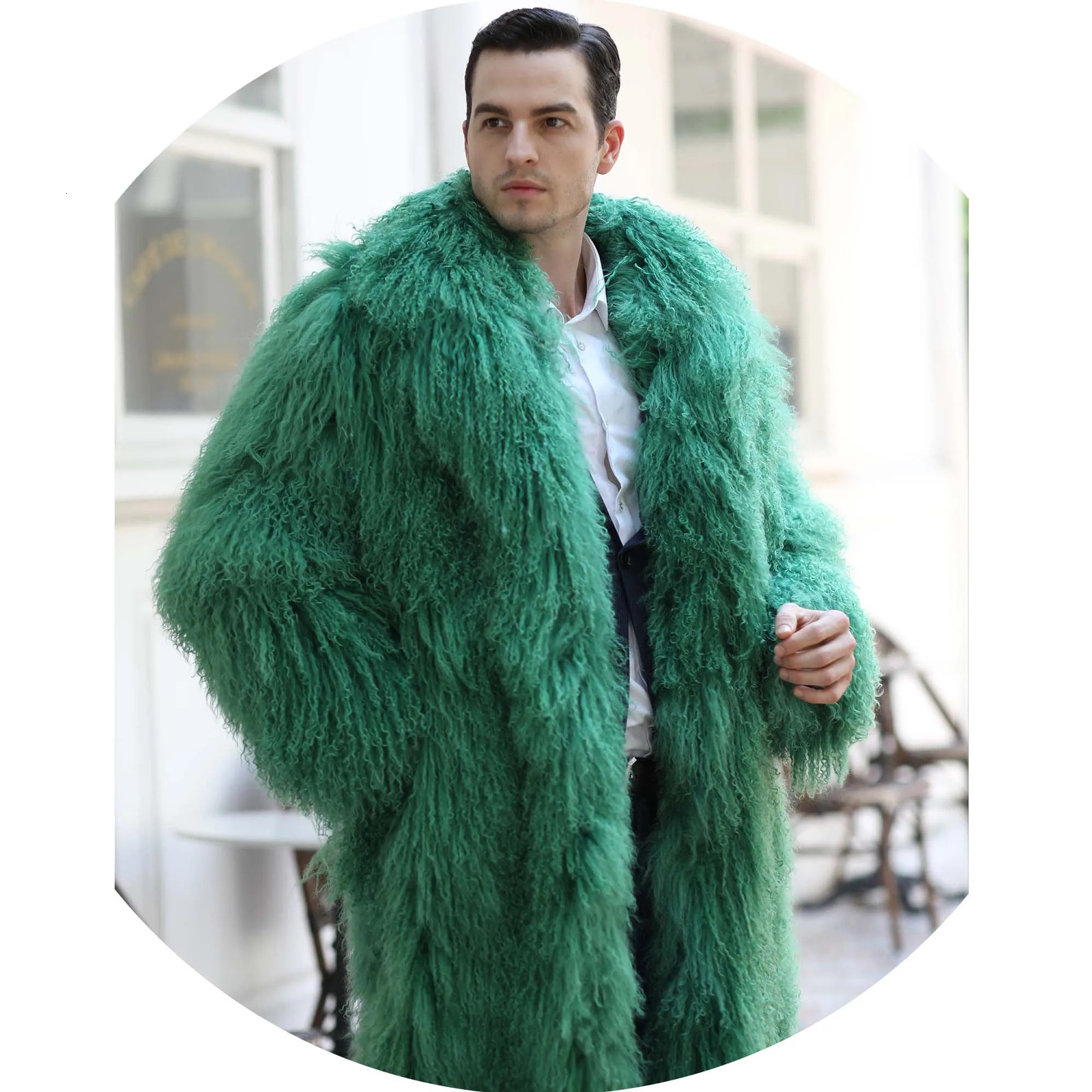 Mens and womens long Mongolian fur coats customized colors thick warm winter 241112