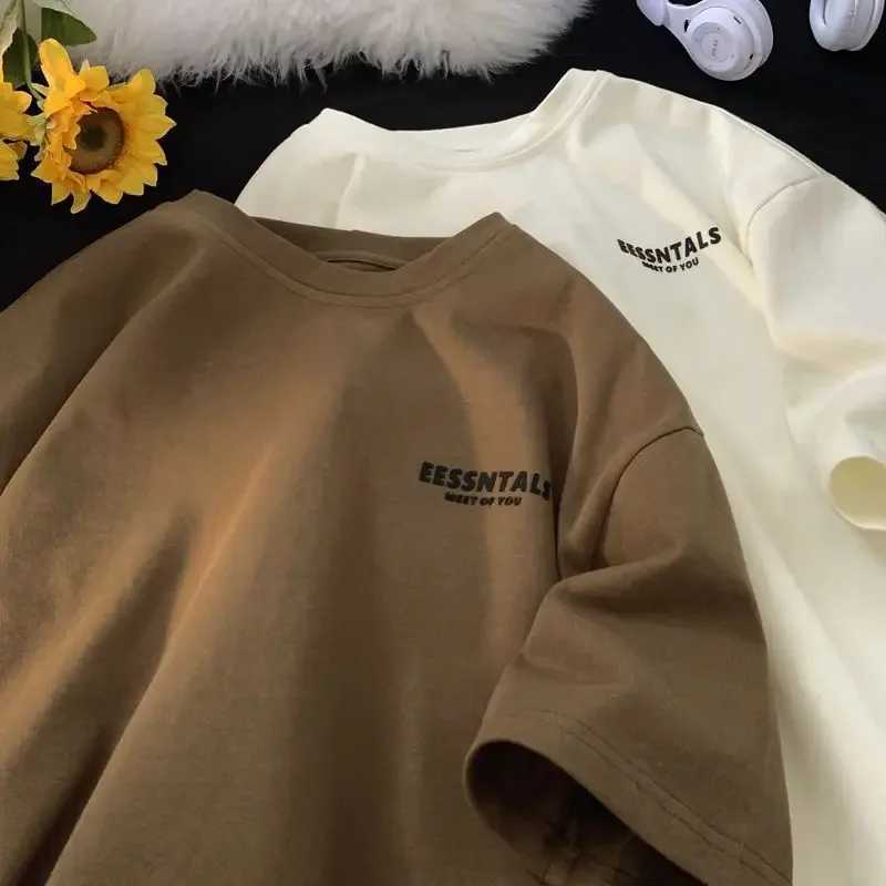 New Mens Short Sleeve T-shirt Casual Loose Cotton Jersey Fashionable and Casual Half Sleeve Summer Dress Y241113