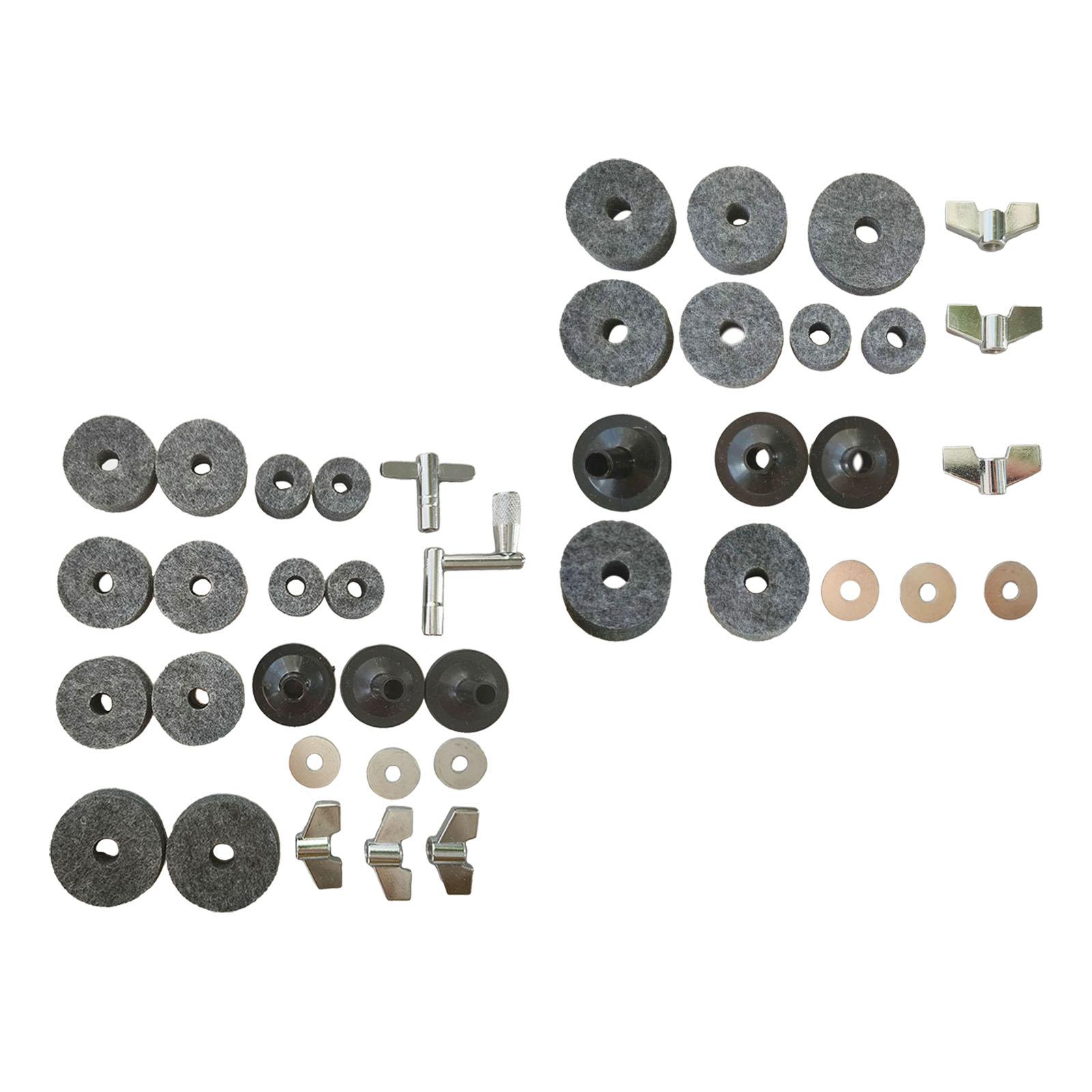 Durable Cymbal Replacement Accessories, Wing Nuts, ddmysmile Felts, Hi-Hat Clutch Felt Smile Accessories, Nuts, Felts,