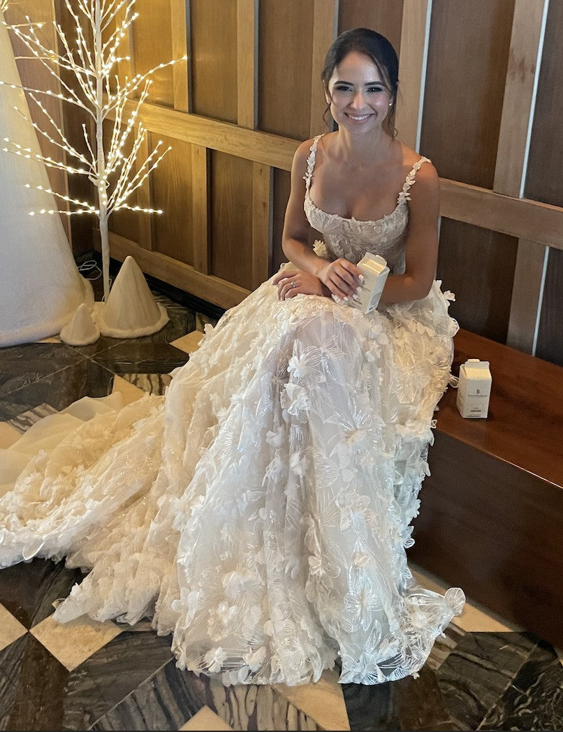 Romantic Ball Gown Wedding Dresses 2024 Sweetheart with Lace Appliques Beaded Bridal Dress Detachable Sleeve Tulle vestidos de novia 04