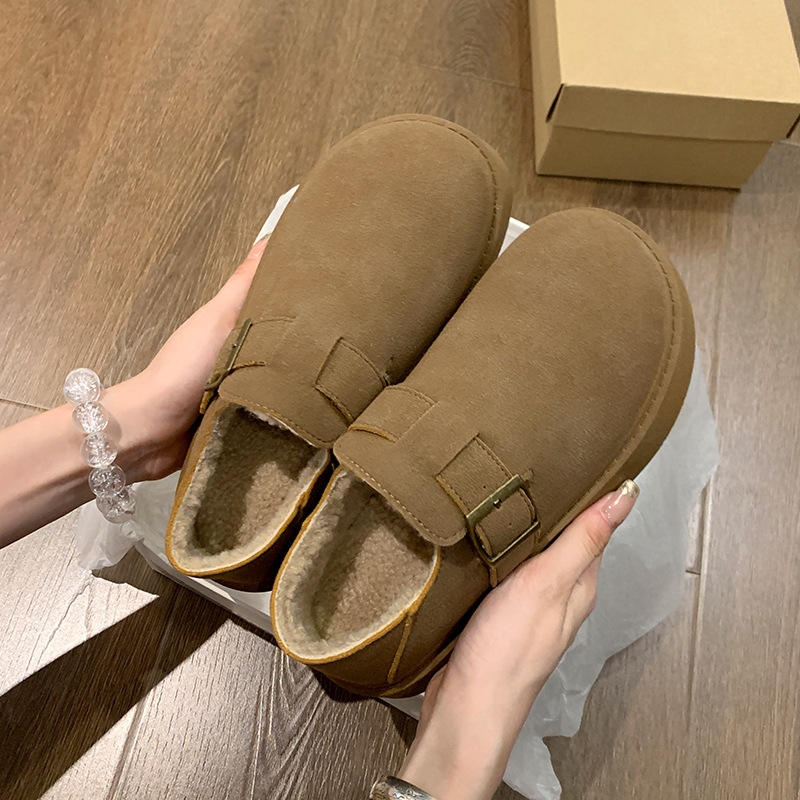 2024 New Winter Women's Shoes with Velvet Warm Fury Shoes and Snow Boots