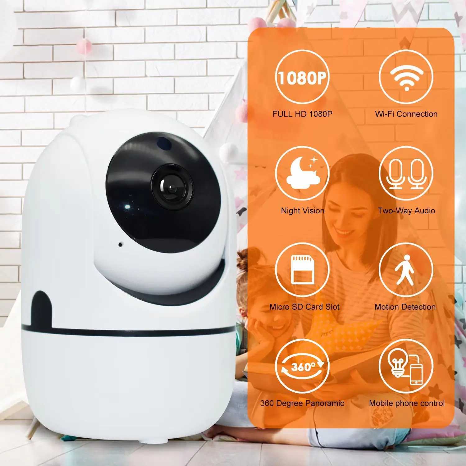 IP Cameras HD 1080P Wireless IP Camera Wifi 360 CCTV Camera Mini Pet Video Surveillance Camera With Wifi Baby Monitor icam365 Smart Home 240413