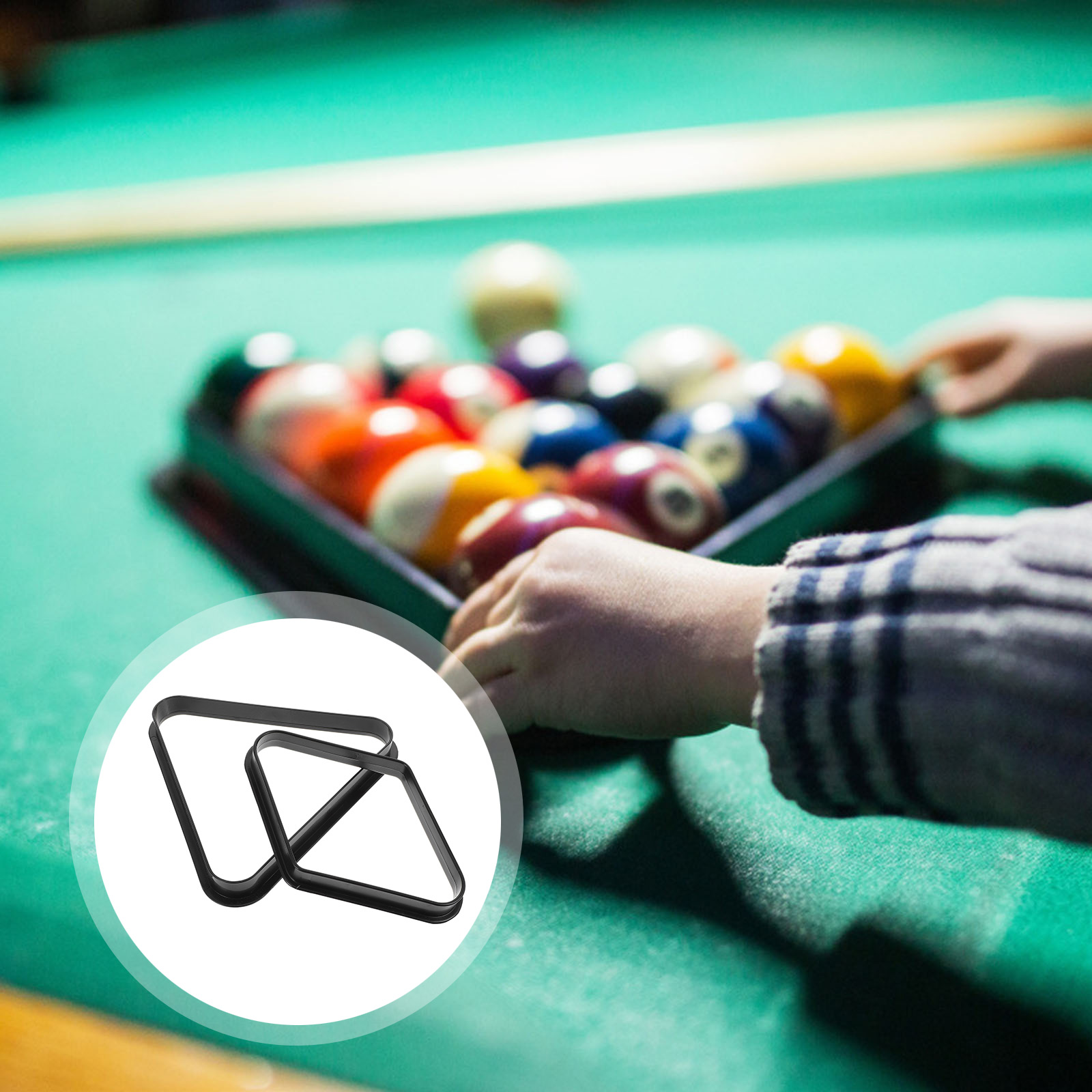 Plastic Billiard Ball Rack Set 8-Ball Triangle Ball Rack 9-Ball Diamond Rack Set Table Pool Balls Racks Pool Table