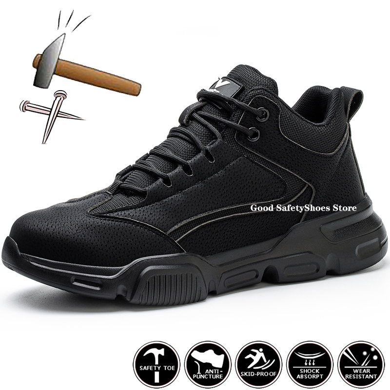 Men Puncture-Proof Women Shoes With New Steel Toe Sneakers Lightweight Indestructible Work Safety Boots Male e621