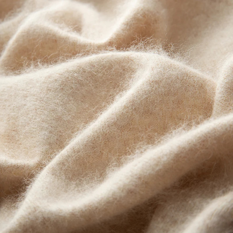 100% spandex cashmere mens mink velvet cashmere sweater high collar knitted winter top long sleeves high-end jumper 241113