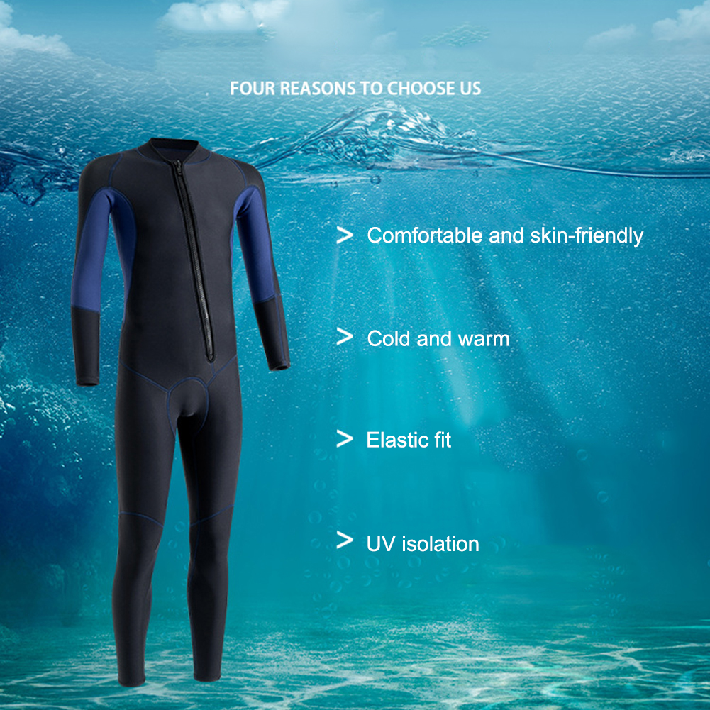 Neoprene Diving Skin Clothes Hooded Unisex Snorkeling Surfing Swimsuit Warm with Zipper Elastic Anti-scratch Outdoor Accessories