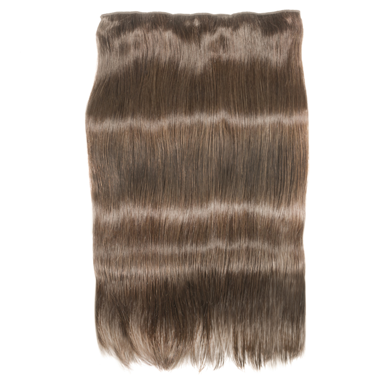 QHP Straight Hair Natural Clip In One Piece Real Human Hair Extensions Black Brown Balayage Brazilan Remy Hair 70g For Women 30%