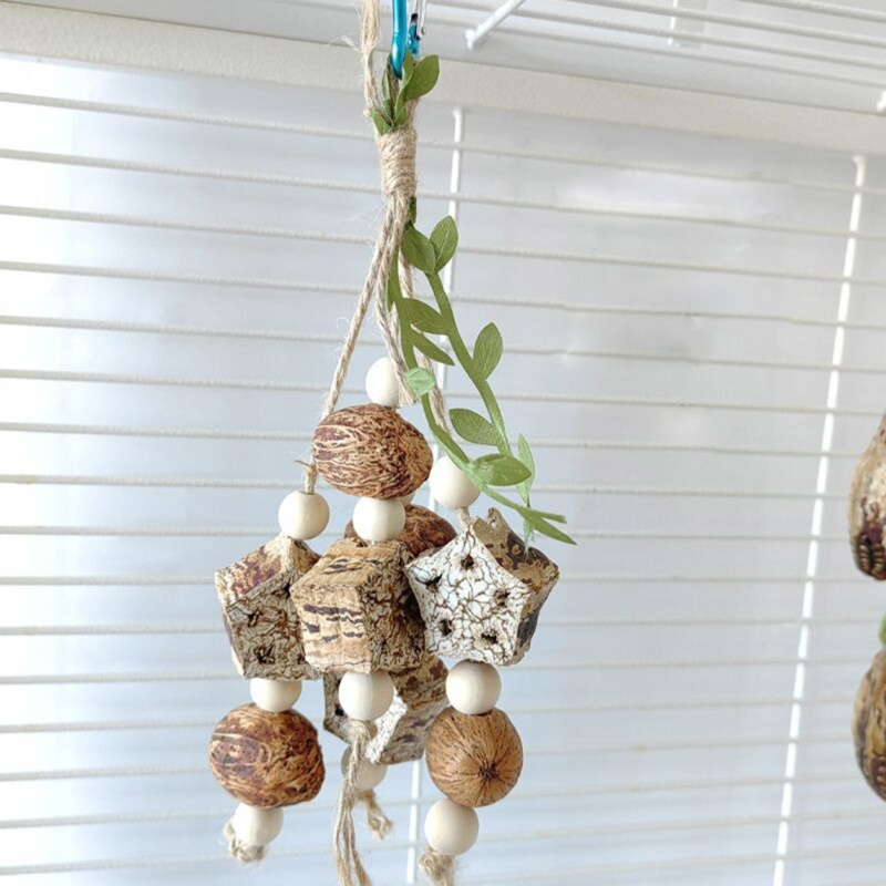 Colorful Hanging Parrot Bird Molar Toy Articles Parrot Bite Pet Bird Toy for Parrot Training Bird Cage Hanging Swing Biting Toys