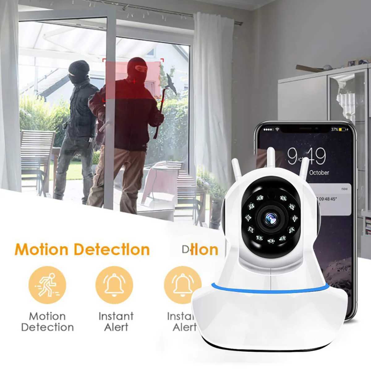 IP Cameras 2MP 1080P Yoosee/V380/YiLot APP Wireless PTZ IP Dome Camera 3 Antena Auto Tracking CCTV Baby Monitor 240413