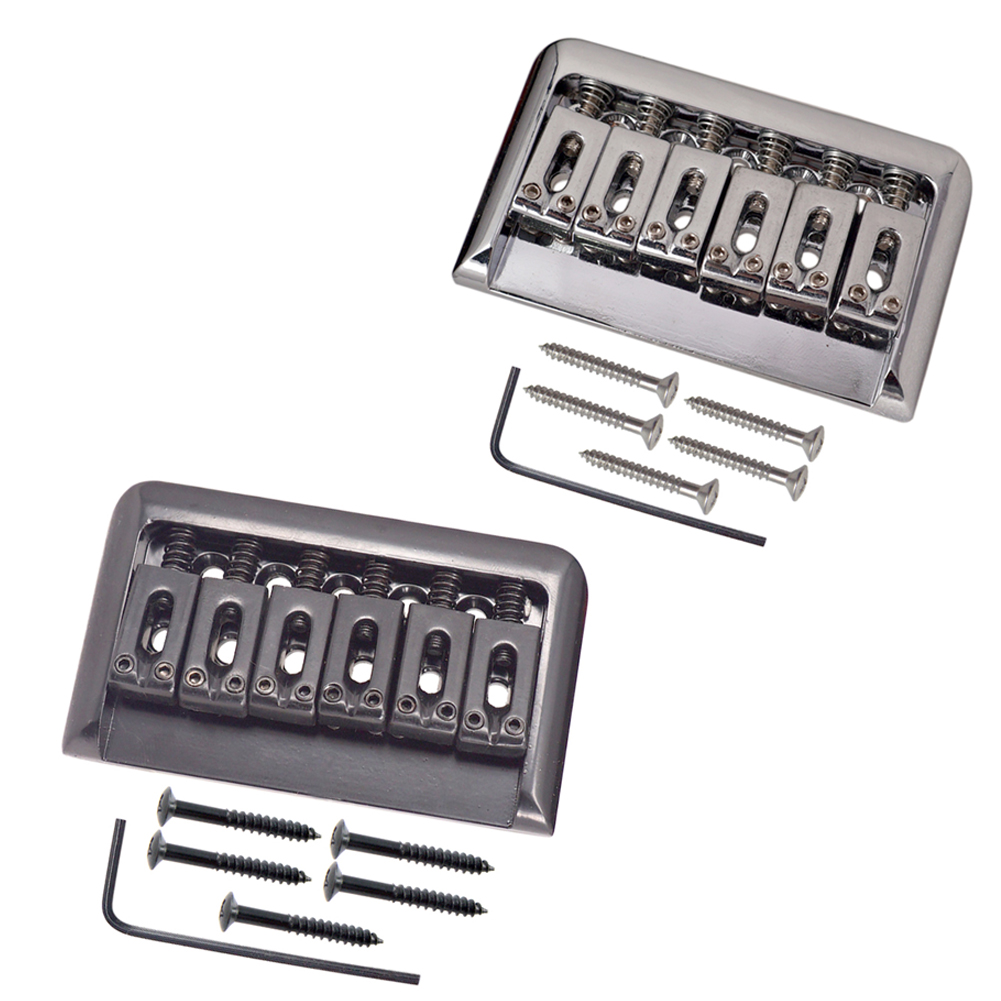 Tail Through Hard String Body Bridge 6 Strings Fixed Bridge For Electric Guitars Tailpiece Bottom ddmysmile String Bridges Accessories Smile