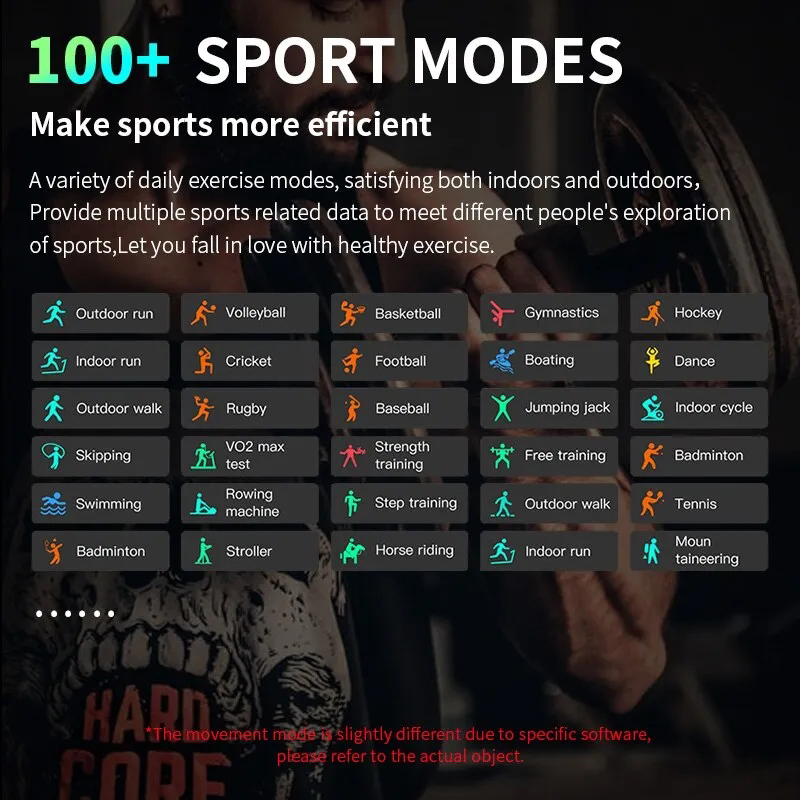 BOALZETD New Military Outdoor 1.83" Smart Watch Men Bluetooth Call 100+ Sports Modes Smartwatch IP68 Waterproof For Android IOS 1.83" + smil