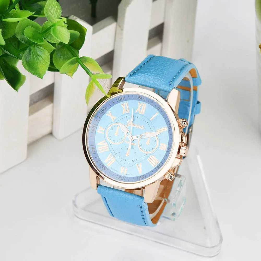 Womens Watch Roman Numerals Faux Leather Analog Quartz Watch Elegant woman watch Leather Strap Alloy ladies watch relojXJ241109
