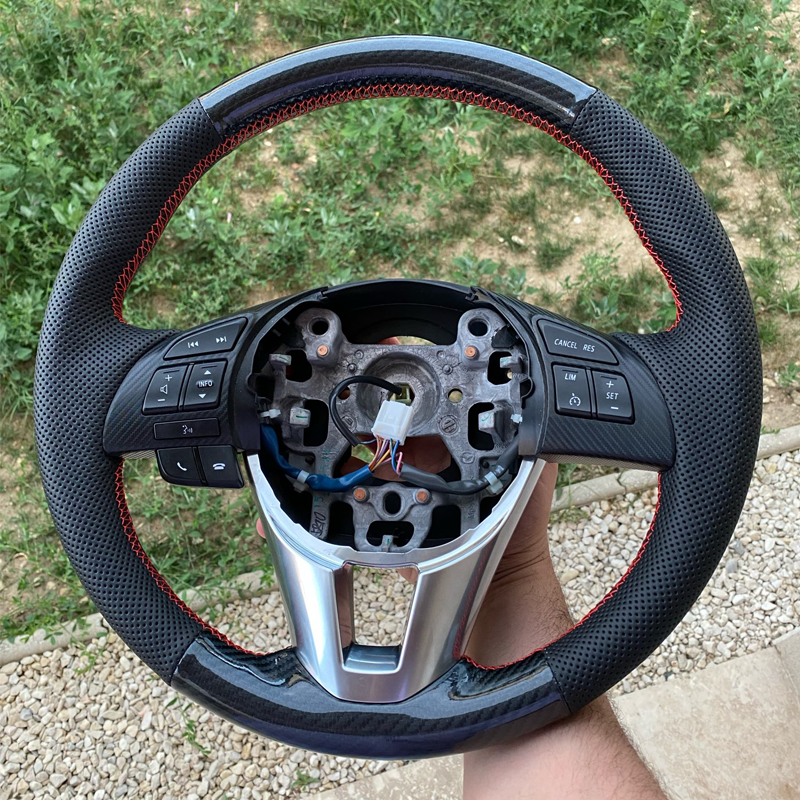 Customized Steering Wheel Car Cover Non-Slip Car Accessories For Mazda 3 Axela Mazda 6 Atenza Mazda 2 CX-3 CX3 CX-5 CX5 CX- smile CX- CX-