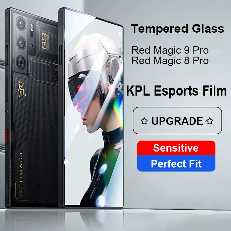 Tempered Glass for ZTE Nubia Red Magic 9 Pro Screen Protector Redmagic 8 Pro HD Protective Glass Full Glue Film